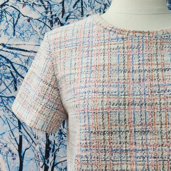 ZARA  multi coloured knit mini dress with fringe. - Picture 2 of 5